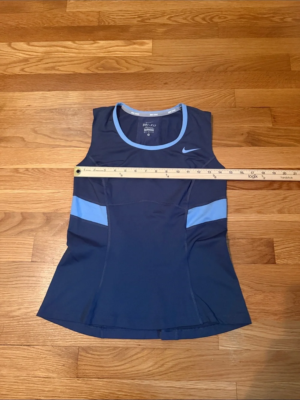 Nike Navy and Light Blue Dri-FIT Women's Tank